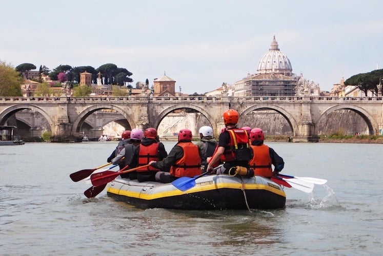 rafting on rome's tiber river