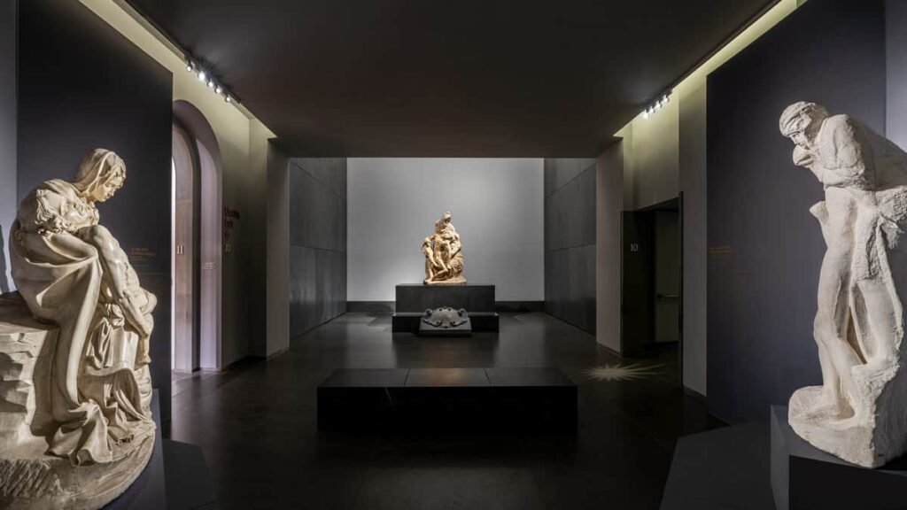 three pietas by michelangelo
