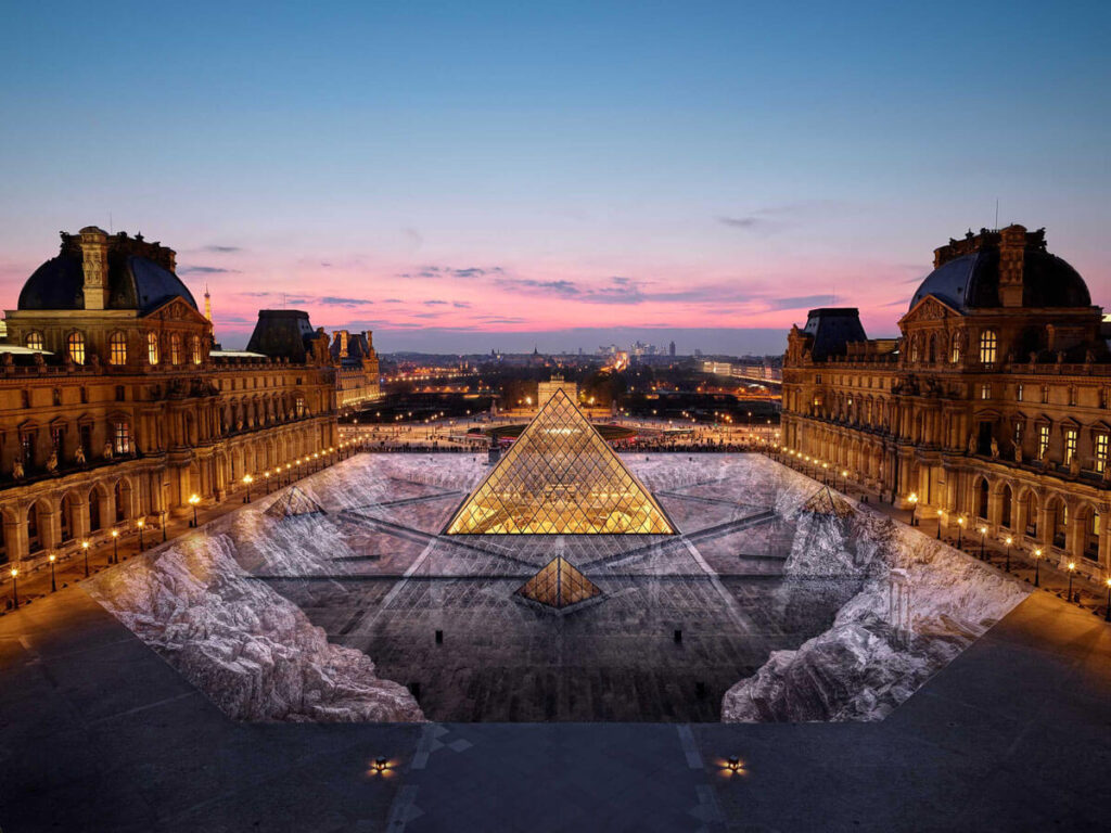 JR at the Louvre Museum