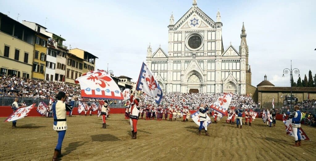 The calcio storico tournament in Florenc