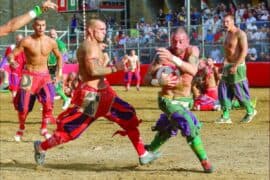 The calcio storico tournament in Florence