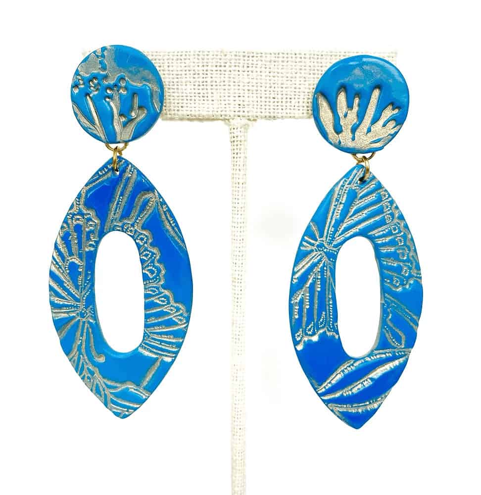 Blue Skies and Butterflies Statement Earrings2