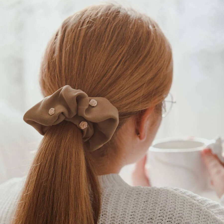Floral scrunchie