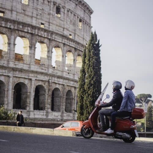 Vintage vespa tour of Rome