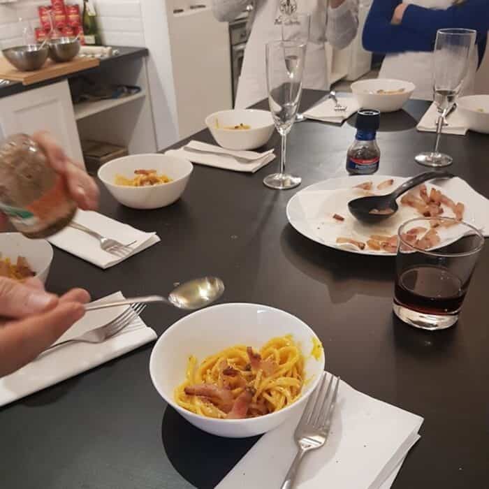 learn to make roman pasta in Trastevere