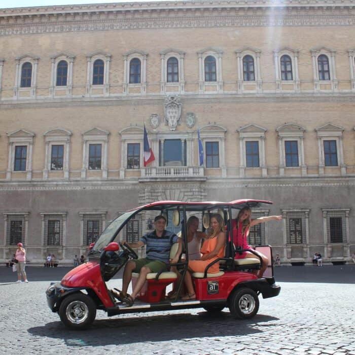 Hills of Ancient Rome golf-cart tour: take part in a 3-hour private customized golf-cart tour of Rome's most famous hills and ancient monuments.