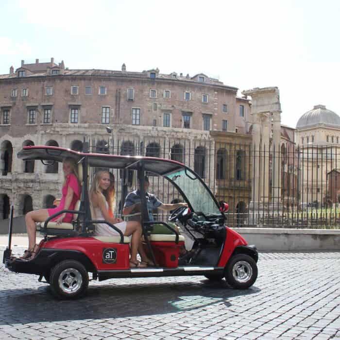 Hills of Ancient Rome golf-cart tour: take part in a 3-hour private customized golf-cart tour of Rome's most famous hills and ancient monuments.