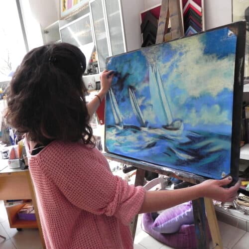 Painting class in Rome near Piazza Navona
