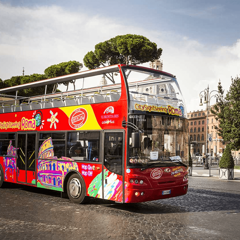 travelling by bus in rome