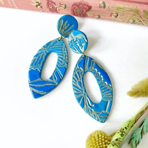 Blue Skies and Butterflies Statement Earrings