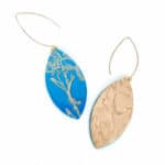 Blue skies and flowers statement earrings with gold hook3