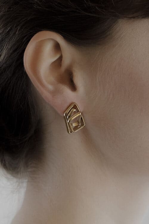 dedalo earrings gold bronze