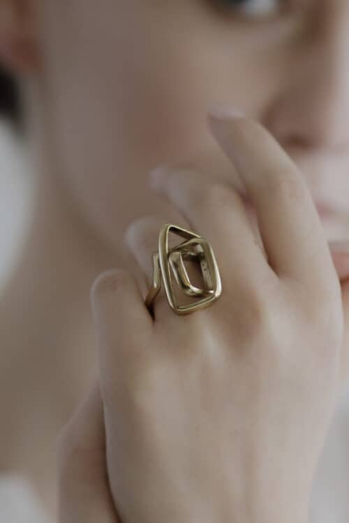 dedalo ring gold bronze