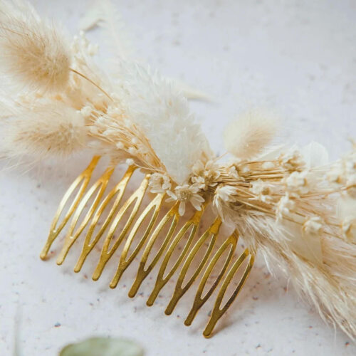 luna floral hair comb