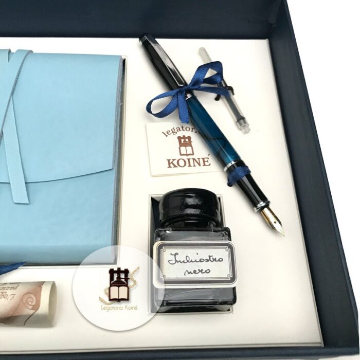 Diary and fountain pen