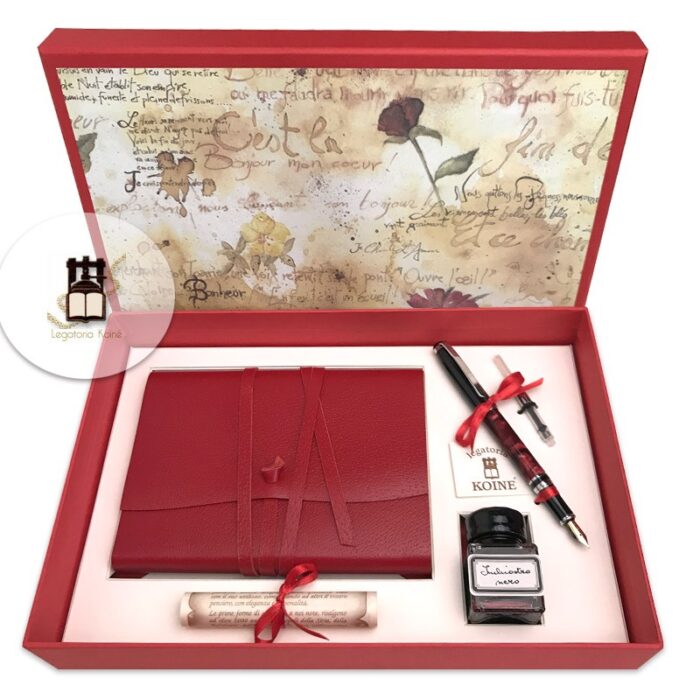 Diary and fountain pen