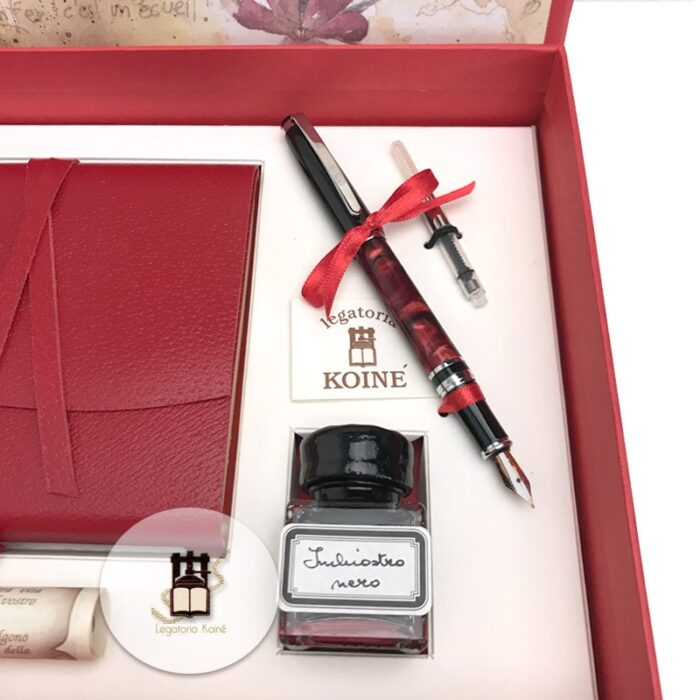 Diary and fountain pen