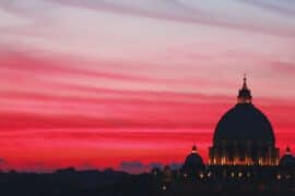 Rome by Night - Vatican Dome Silhouette