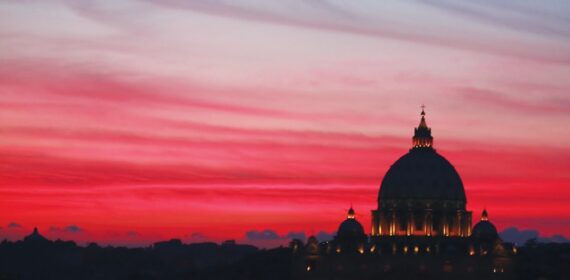 Rome by Night - Vatican Dome Silhouette