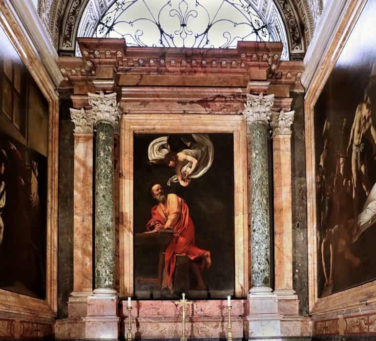 Caravaggio St Matthew and the Angel - St. Louis of the French