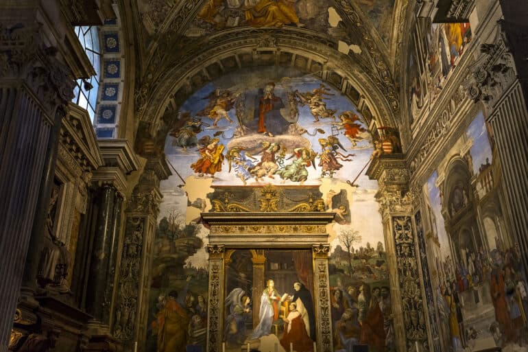 carafa chapel at Santa Maria della Minerva Church