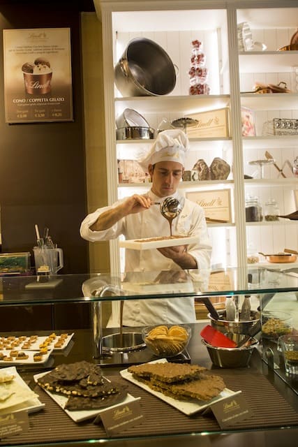 The Lindt Shop opened just over a year ago as their 1st flagship store in Rome