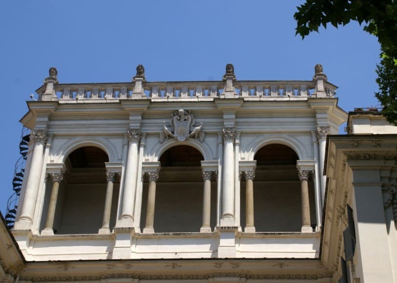 Palazzo Falconieri formed in the seventeenth century as a result of remodelling by the Baroque architect Francesco Borromini. It is the home of the Hungarian Academy Rome, since its foundation in 1927.