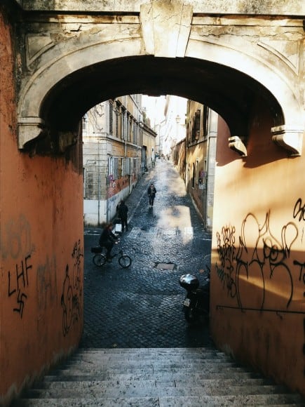 All roads lead to Rome, well this particular path will lead you straight to Via Giulia. It's found right across from Via del Polverone and is quite a different entrance to Via Giulia.