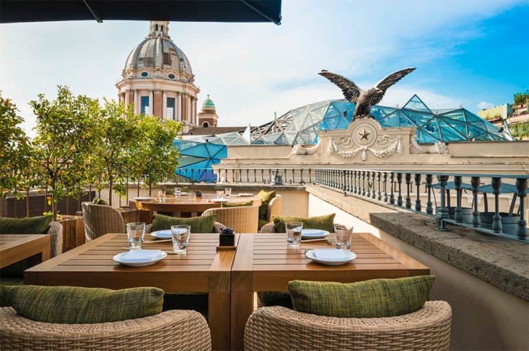 terrace at Zuma Rome