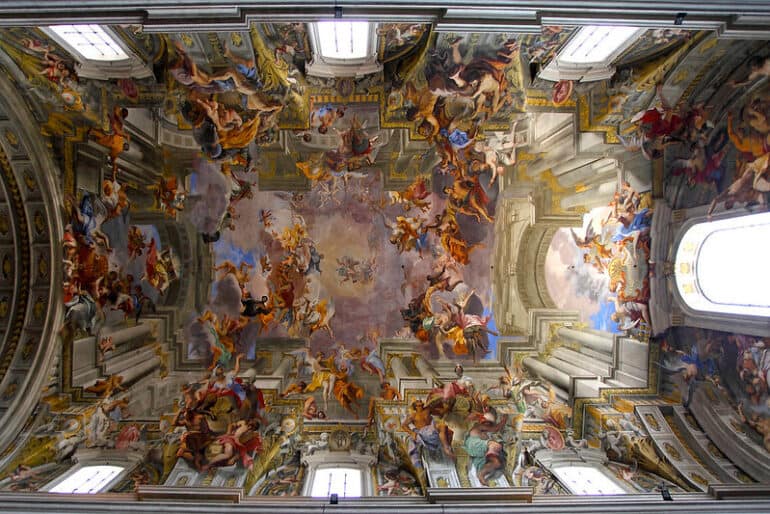 ceiling of Sant Ignazio Church Rome