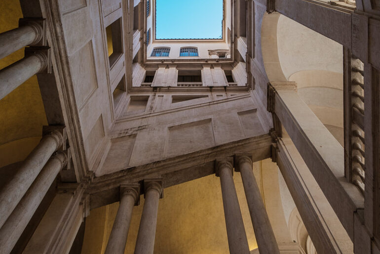square-shafted stairs at palazzo barberini by bernini
