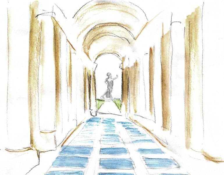 Palazzo Spada Rome Illustration