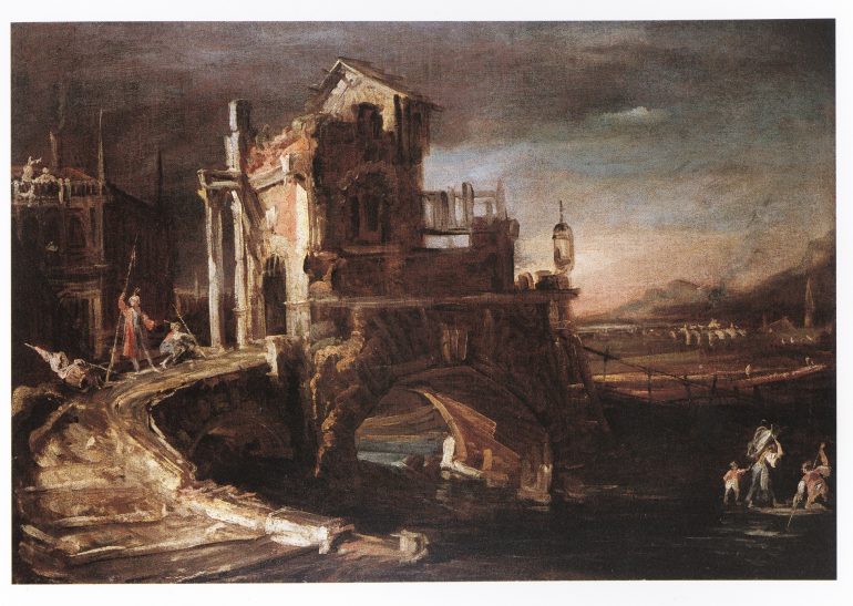 Canaletto Nocturnal Capriccio with Bridge