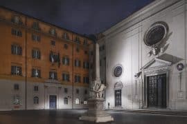 Piazza della Minerva at night