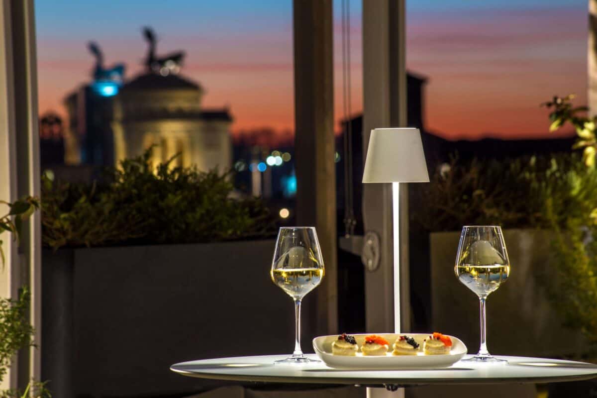 The Tiziano Terrace Rooftop Bar at Rome's Monti Palace Hotel