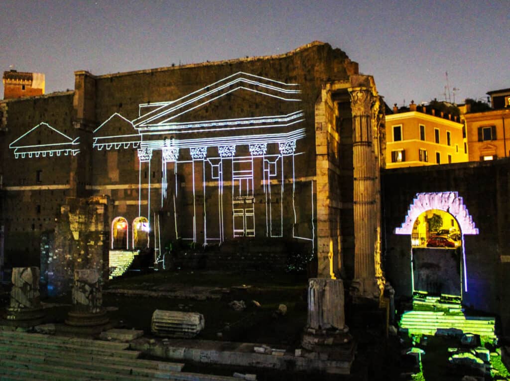 Viaggio nei Fori - Multimedia show at the Forum of Augustus