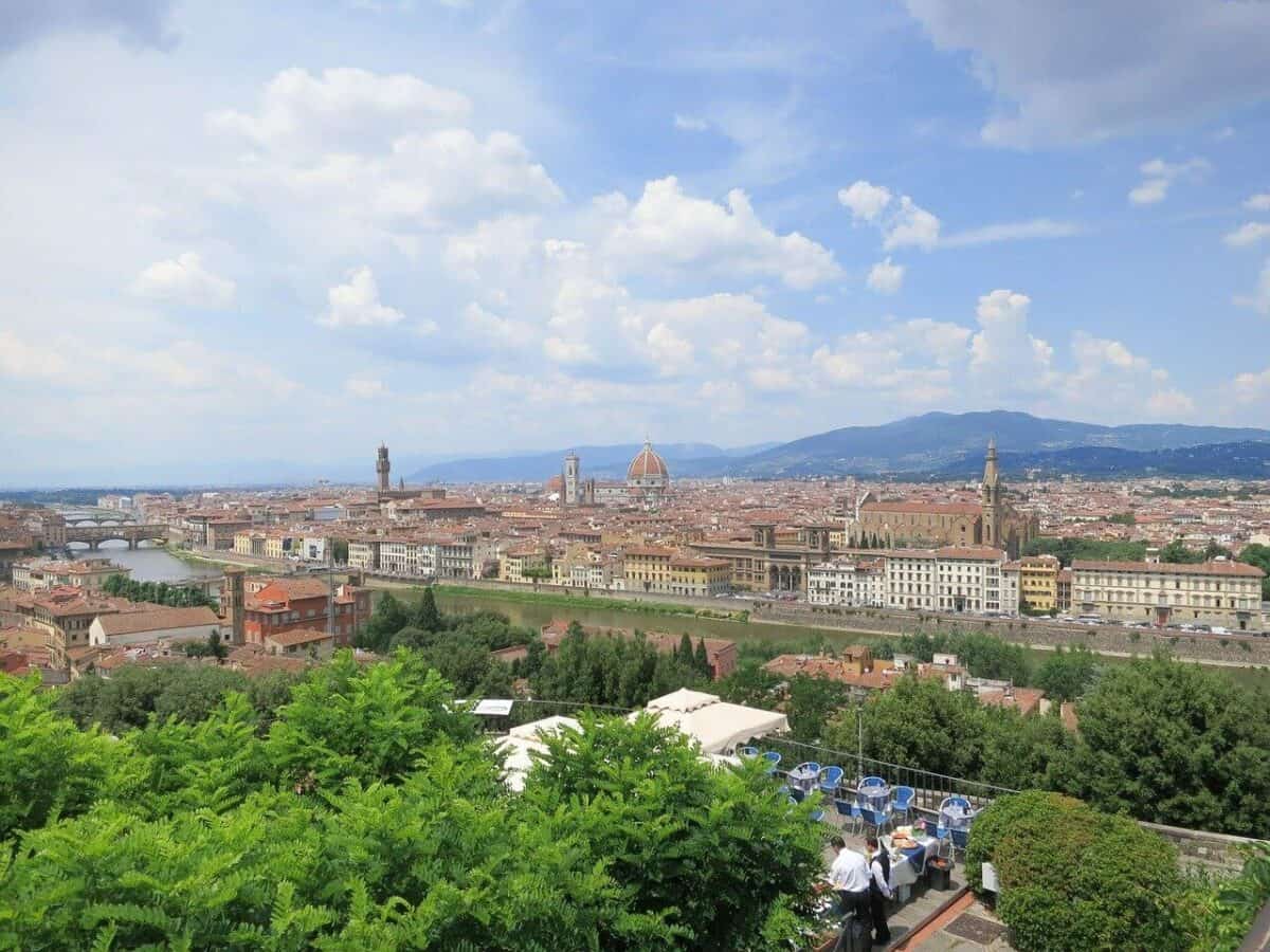 best panoramic view in florence:piazzale michelangelo florence view