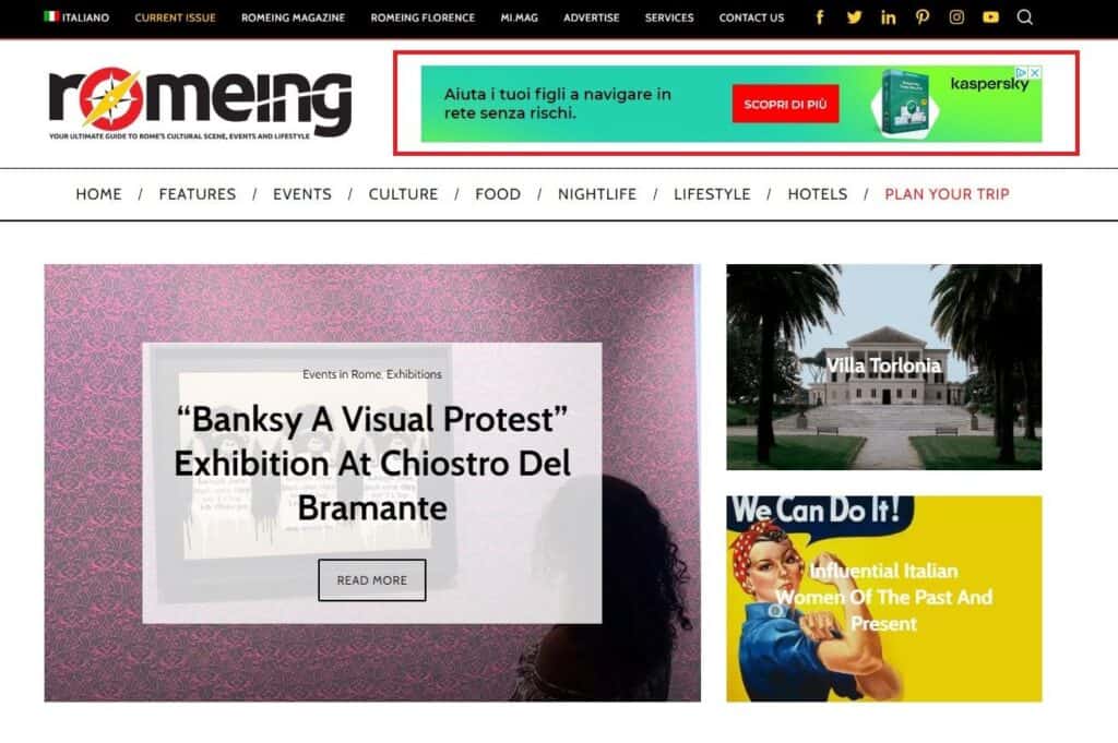 top banner