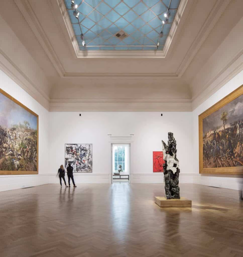 Galleria Nazionale d'Arte Moderna e Contemporanea displays over 20.000 artworks from different periods and styles next to Villa Borghese.