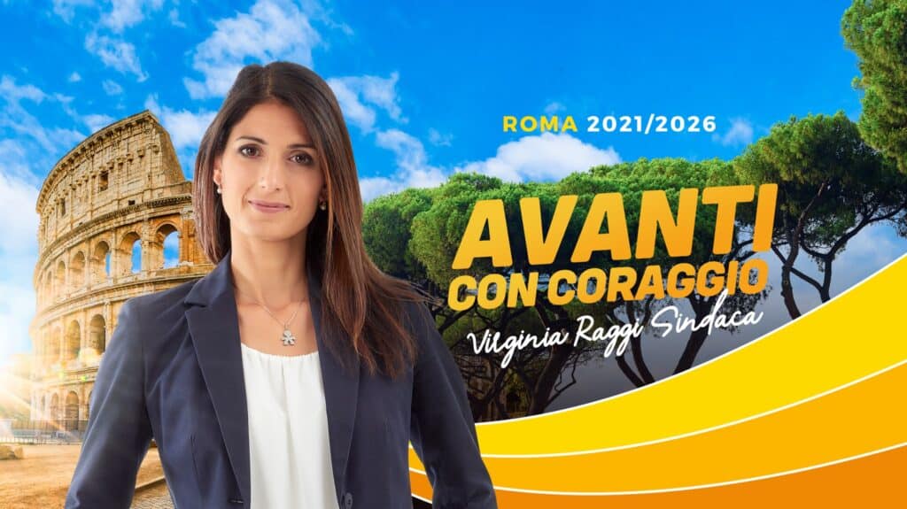 virginia raggi election rome 2021