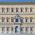 the facade of Palazzo Farnese in Rome
