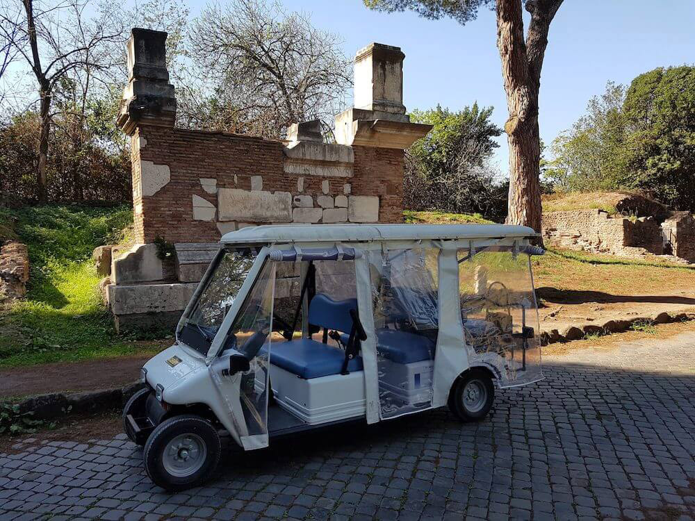 golf cart tour at appia antica regional park