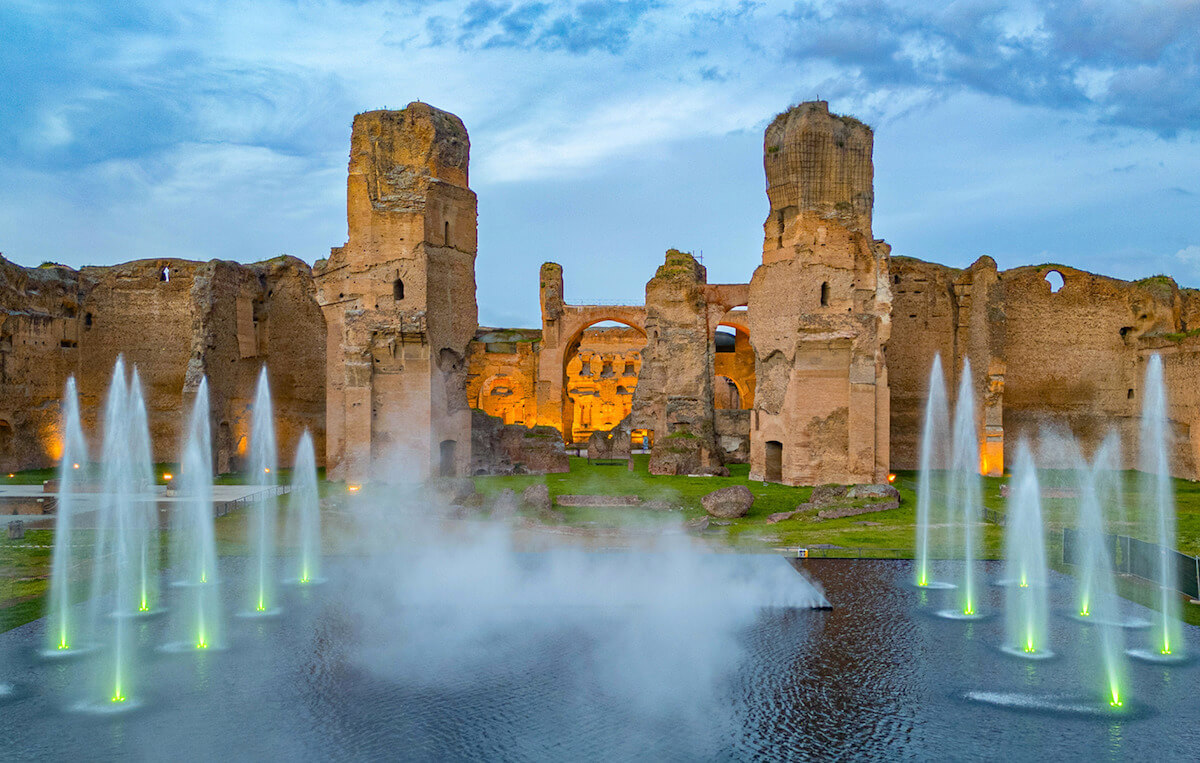 Water returns to the Baths of Caracalla after more than 1000 years