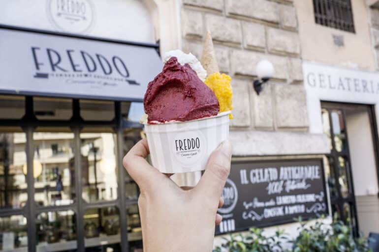 freddo gelato gelateria rome