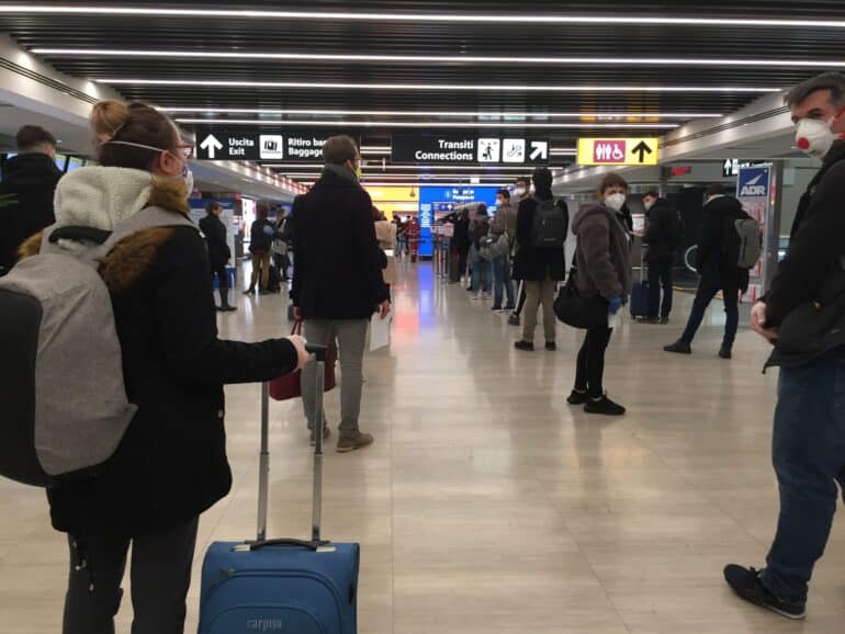Travel during the coronavirus outbreak: Italian student returns to hometown in Varese from Cardiff