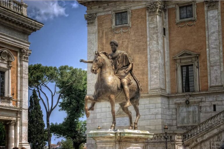 Statue of Marcus Aurelius in Piazza del Campidoglio