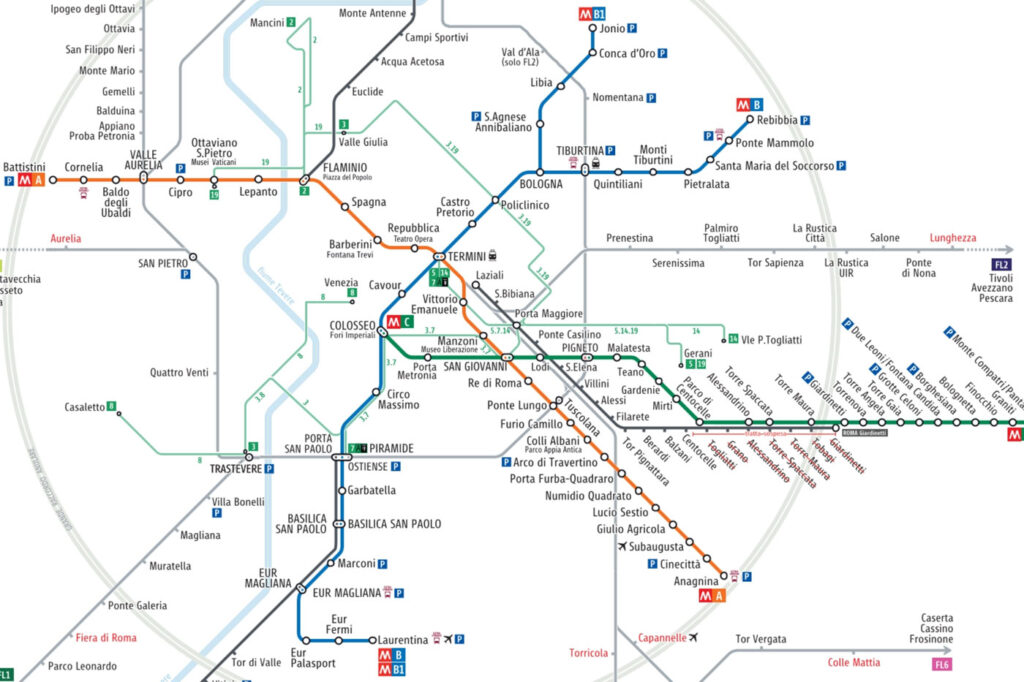 rome metro map