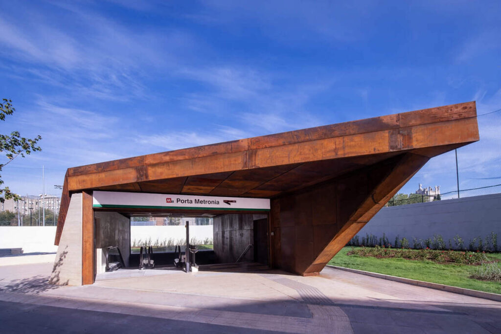 new metro station at porta metronia roma