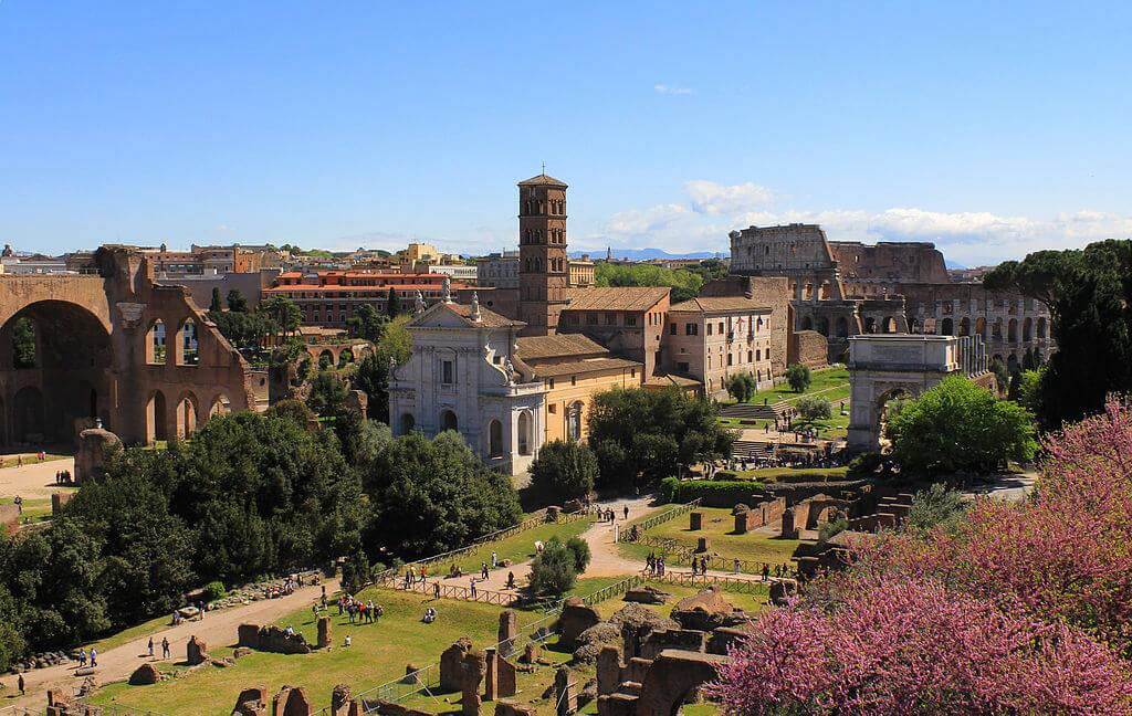 view of the roman forum