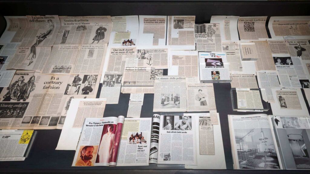 Fendi Karl Lagerfeld 1985 exhibition at Galleria Nazionale, Rome